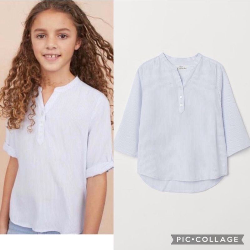 h&m striped blouse girls