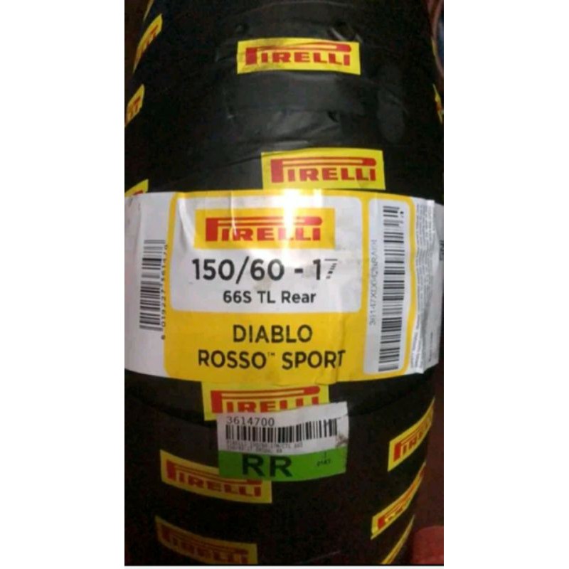 Ban luar pirelli diablo rosso sport 150 60 ring 17 tubeleess