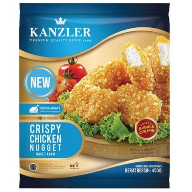 

KANZLER Crispy Bubble Chicken Nugget 450gr | Frozen Food | Makanan Beku Olahan