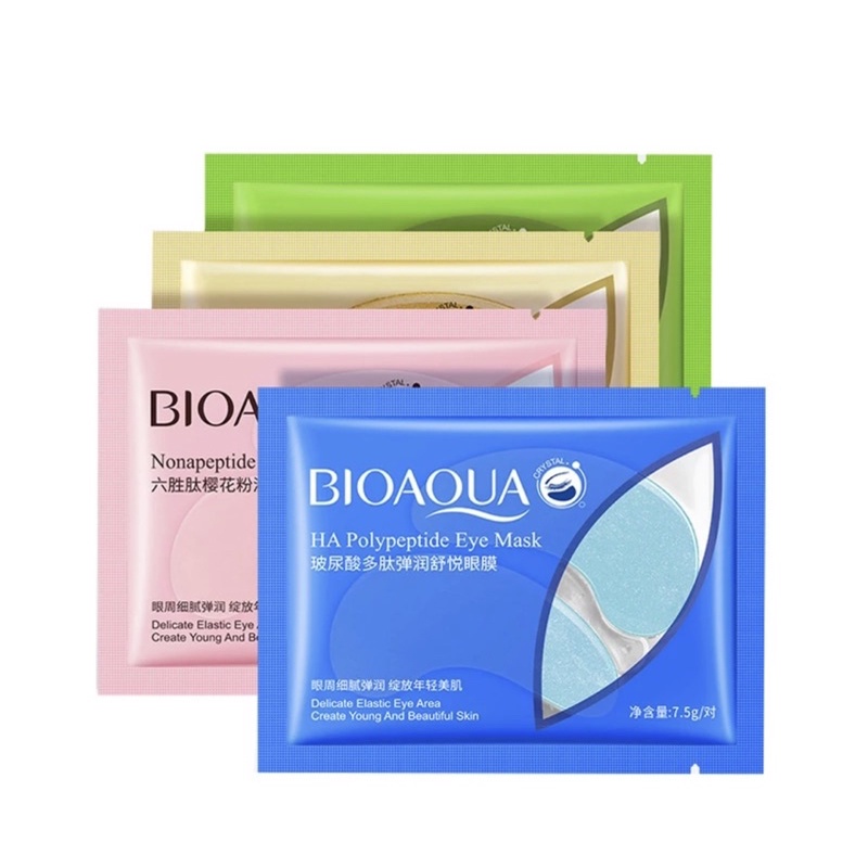 [ORI] 1Pcs Bioaqua Moisturizing Eye Mask Mengandung Sodium Hyaluronate untuk Menambah Kelembapan Kulit Area Mata