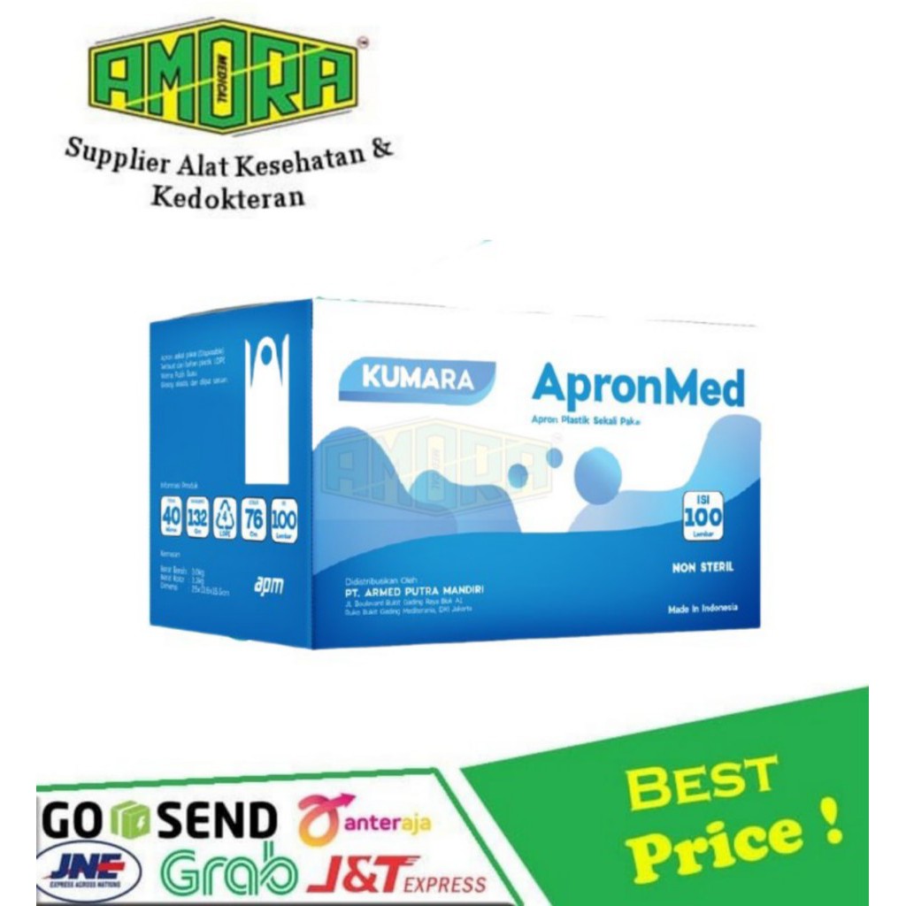 ApronMed Kumara / Apron Medis Plastik Sekali Pakai Kumara Isi 100