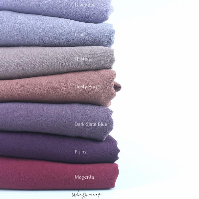 Telah Hadir » Hijab pashmina ceruty babydoll instant tali warna ungu purple lavender taro lilac mage