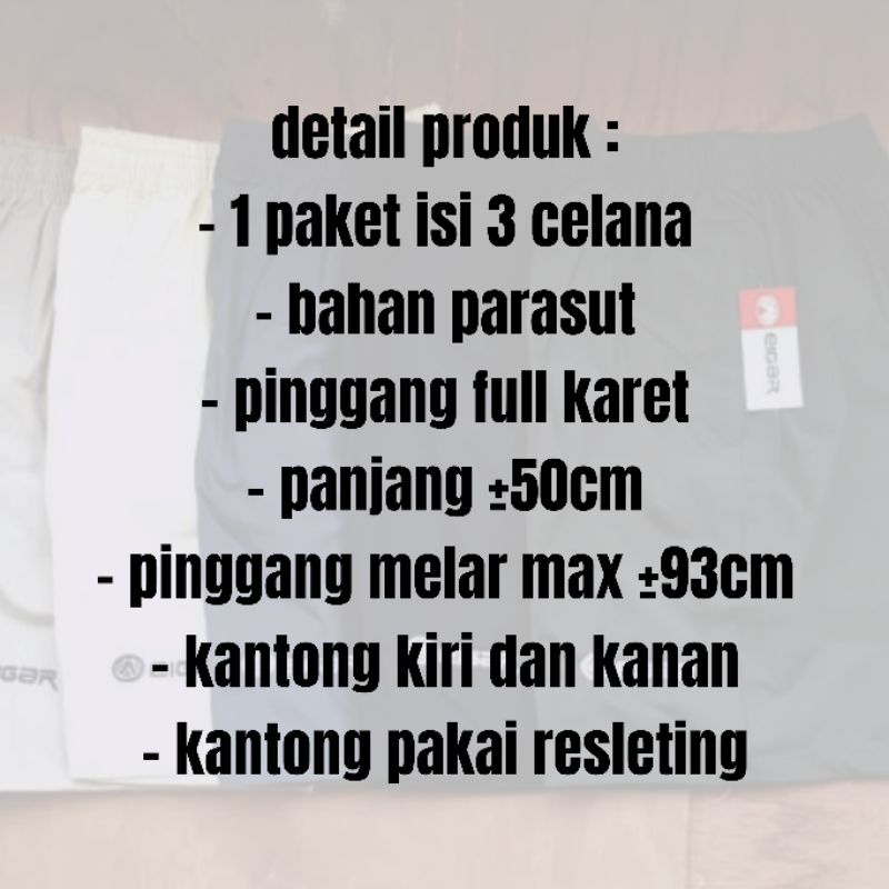 Celana Pendek Pria Wanita Fit XL Pilih Warna