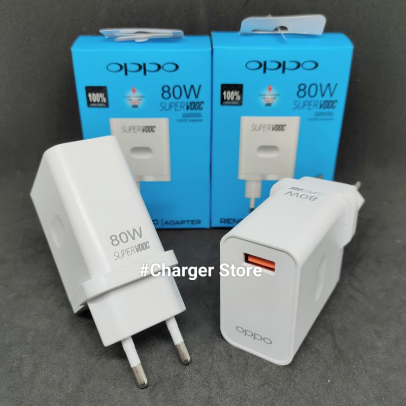 Adaptor Batok Charger Oppo 80W SUPER VOOC DART Fast Charging