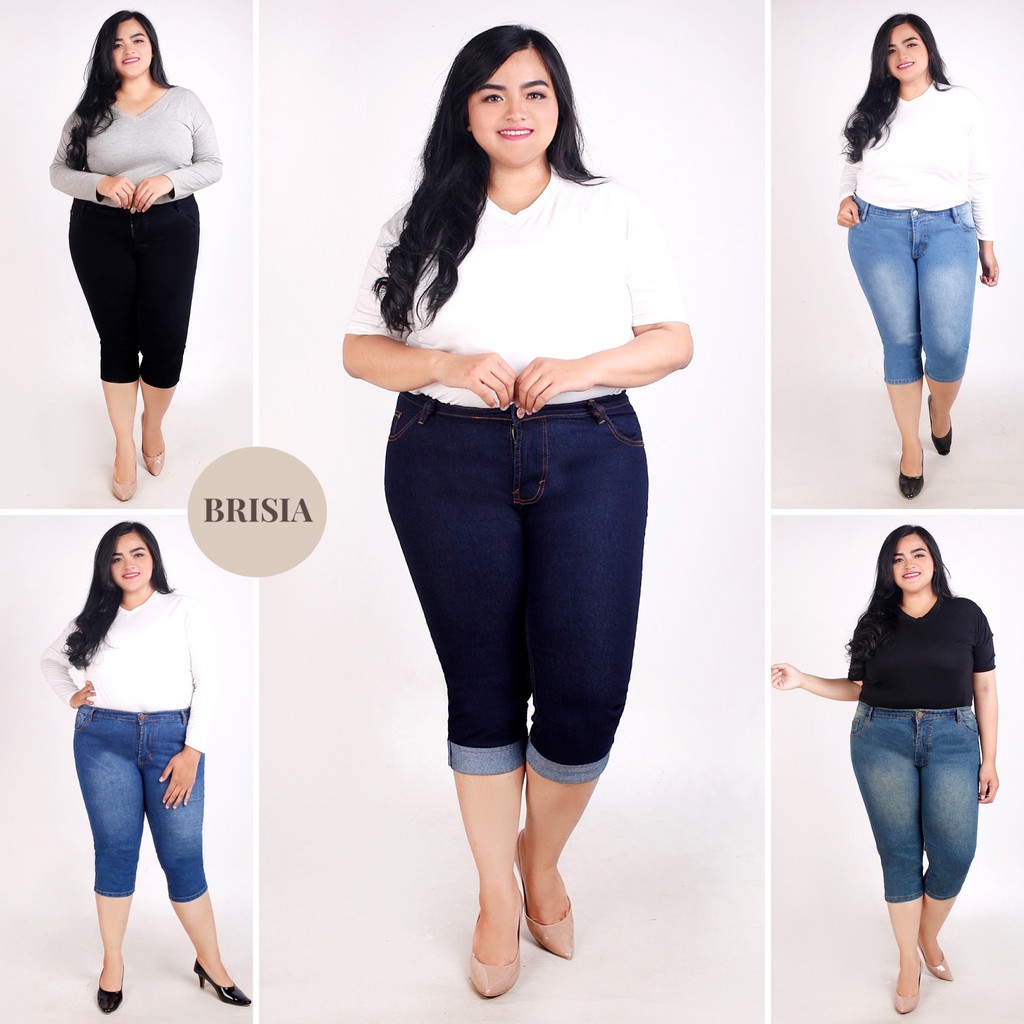 [SIZE 35-42] 7/8 Bigsize Jeans JSK 7701 / Celana Jeans Wanita 7per8 Celana Tanggung