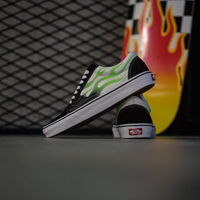 TERBARU SEPATU VANS ORIGINAL | VANS OLD SKOOL FLAME BLACK | SEPATU VANS MURAH