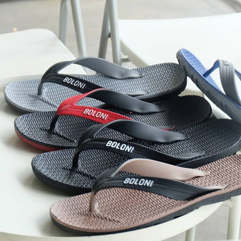 Boloni Sandal Jepit Pria Dewasa Casual Flip Flop Full Karet Murah Nyaman Kekinian (Tiger)