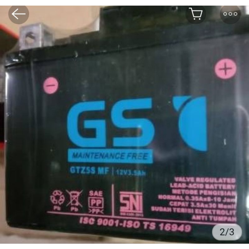 Aki Motor GS ( gold shine)GTZ5S Y Beat/ Vario/ Karisma/ Mio Soul dll