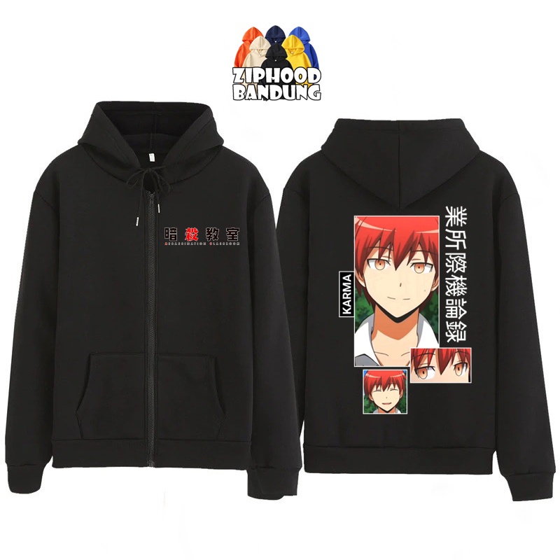 ZIPHOOD BANDUNG - Jaket Hoodie Zipper Anak Laki Laki Anime ASSASSIONATION CLASSROOM Karma Akabane