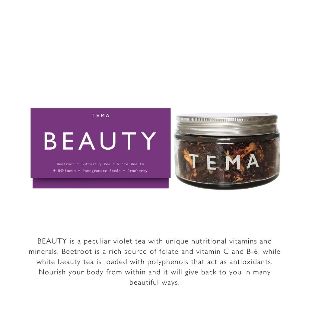 TEMA Tea Jar - Wellness Tea - Beauty / White Beet Pomegranate