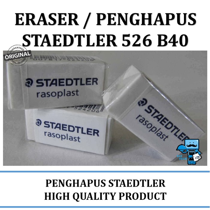 

Eraser / penghapus - Staedtler - Eraser S26-B40 Rubber Eraser B40