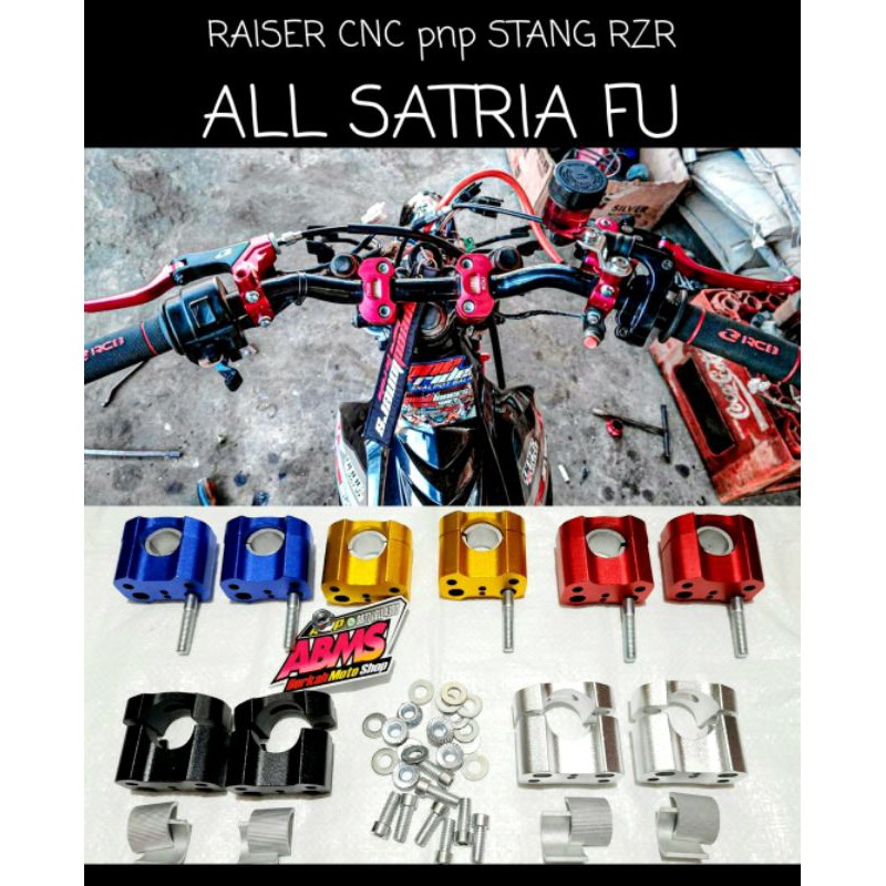 RAISER STANG RZR RAISER CNC RAISER SATRIA FU CB150 VIXION SONIC VERZA RAISER DUDUKAN STANG FATBAR