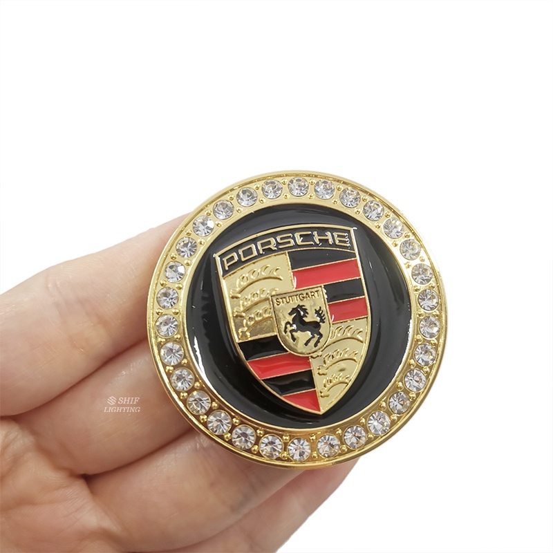 1pc Stiker Emblem Logo Kuda Porsche Bahan Metal Untuk Bagasi Belakang Mobil Porsche