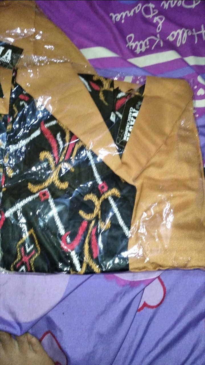 Atasan Batik Wanita Mix Moscrep Polosan Blouse Atasan Batik Wanita Kerja Modern Atasan Batikterlaris