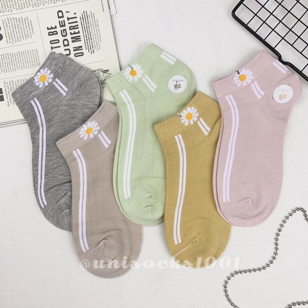 Import Kaos kaki pendek cewe wanita motif tebal  lucu karakter pendek woman socks ankle sock tebal bermotif kualitas premium-3
