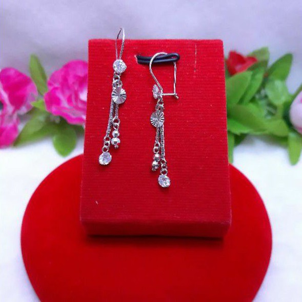 Anting panjang perak silver 925 anting jurai mata