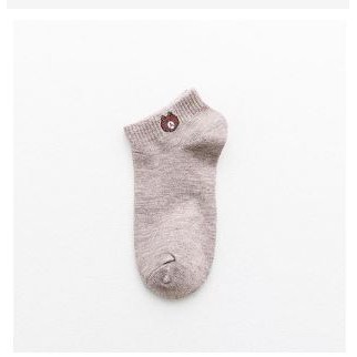 TOMSTORE.ID R109 Kaos Kaki Fashion Unisex Motif Beruang Coklat Wanita Pria Murah Import COD-BERUANG COKLAT