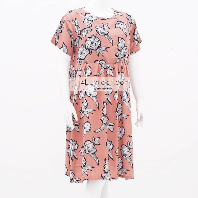 Lunaci Desert Rose Midi Dress (daster menyusui)
