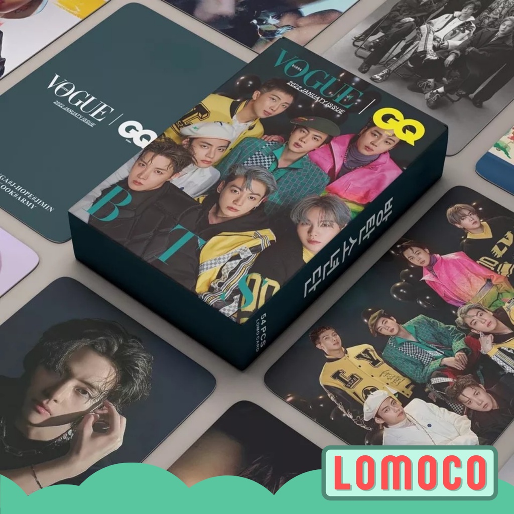 [COD] LOMO Card 54 pcs KPOP BTS 2022 GQ VOGUE Magazine Album Photocards Kartu Koleksi