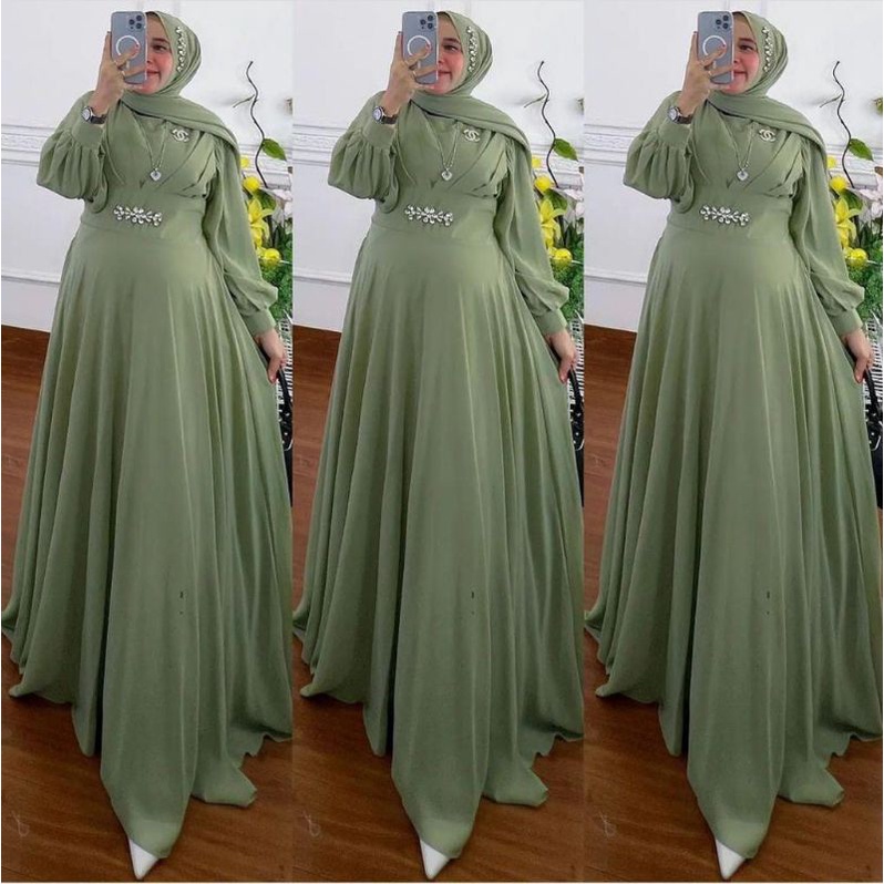 DRESS MUSLIM, baju wanita, dress, gamis, Baju gamis, fashion wanita,  Aisyah set Syari Dress