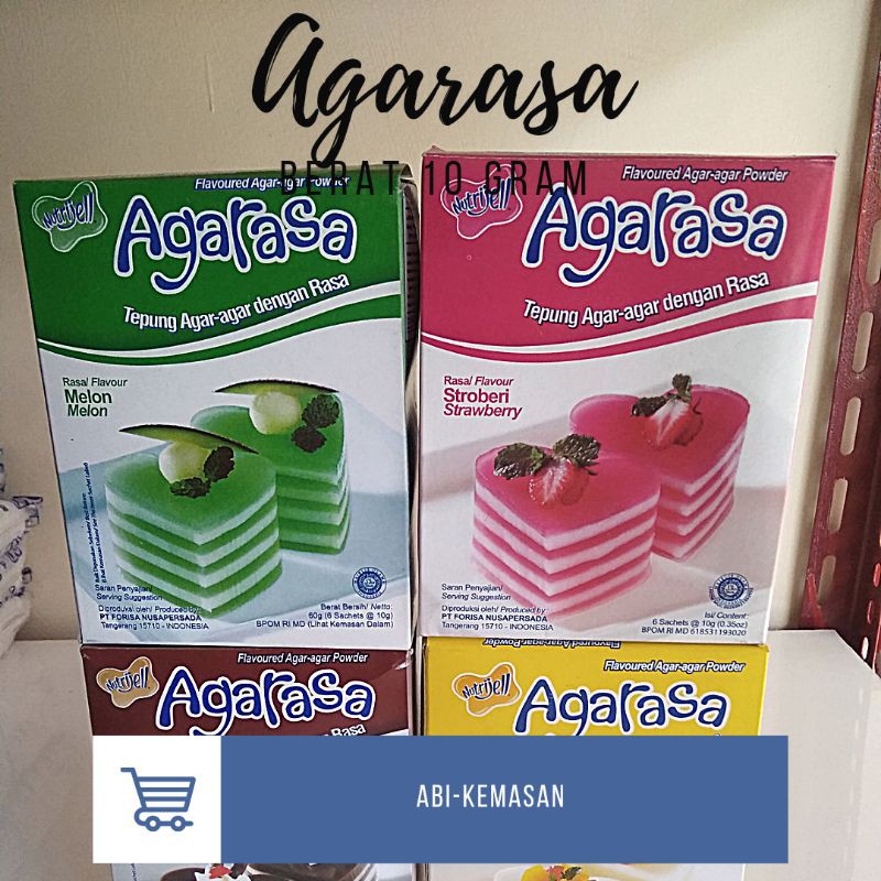 

Agarasa Tepung Agar-agar dengan rasa Nutrijell