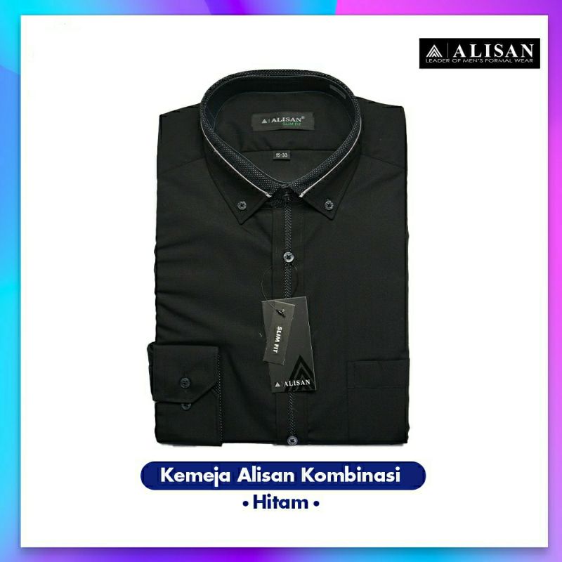Kemeja Alisan Slimfit Hitam