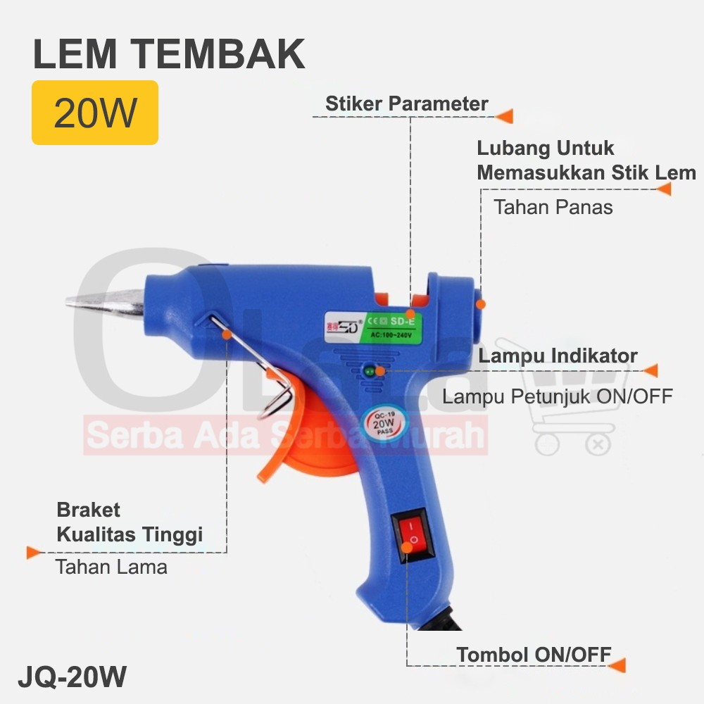 Lem tembak Multifungsi Glue Gun Stick JQ-20W / 40W