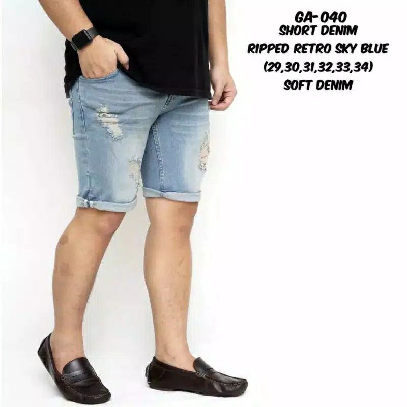 CELANA PENDEK PRIA DEWASA REMAJA MOTIF SOBEK DISTRO SANTAI LEVIS MURAH JEANS ORIGINAL TERBARU