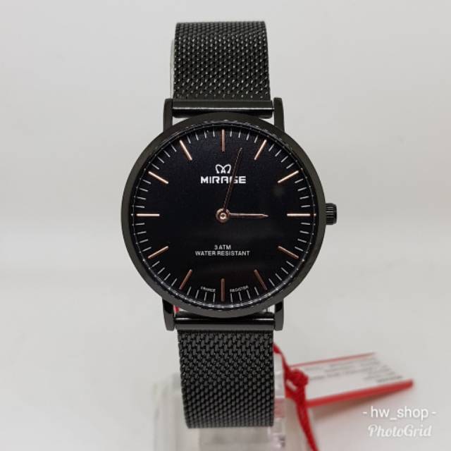 Jam Tangan Wanita Mirage 6410 Full Black Original