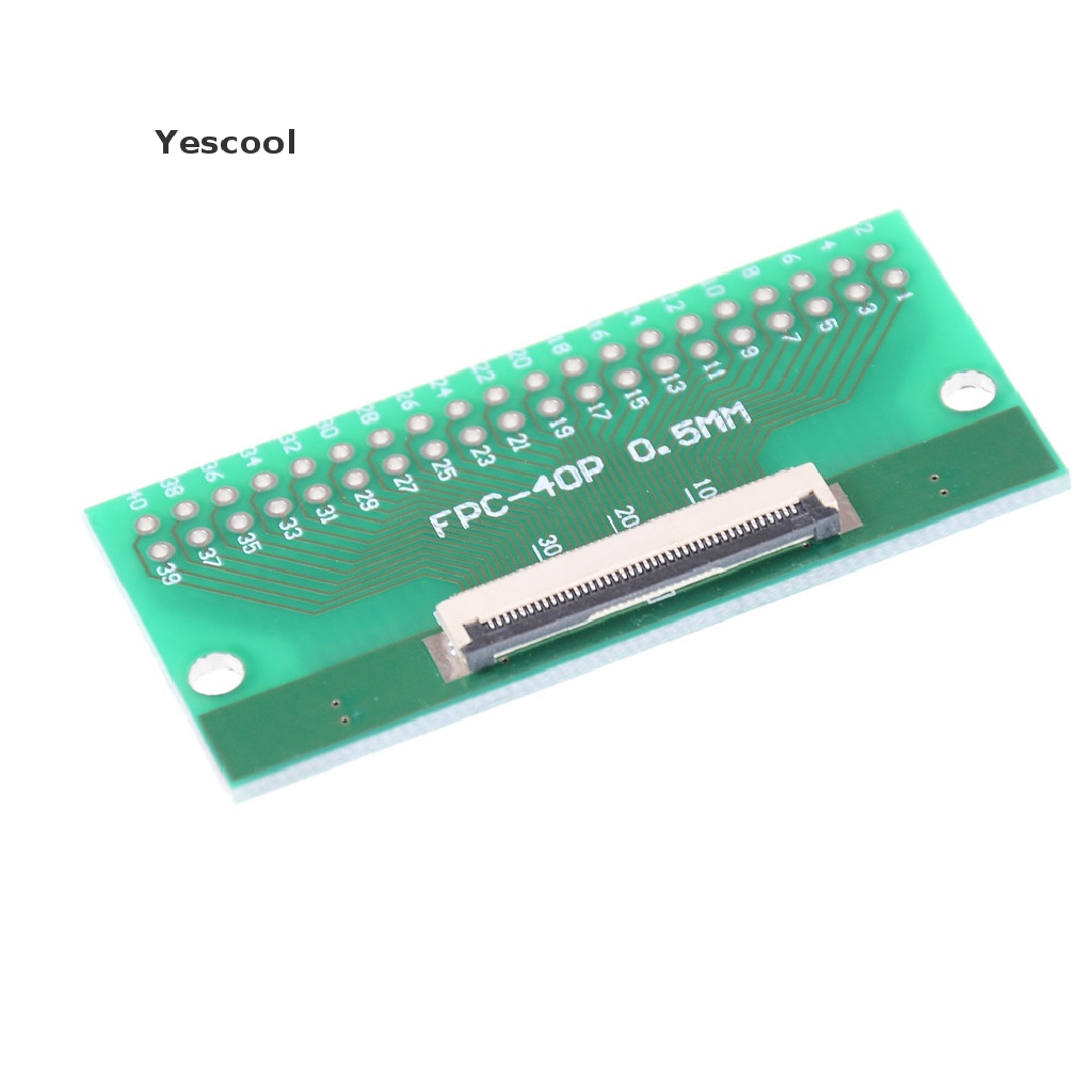 Yescool 1pc Papan Adapter Konverter PCB 40Pin 0.5mm FFC FPC Ke 40P DIP 2.54mm 0 0 0 0 0