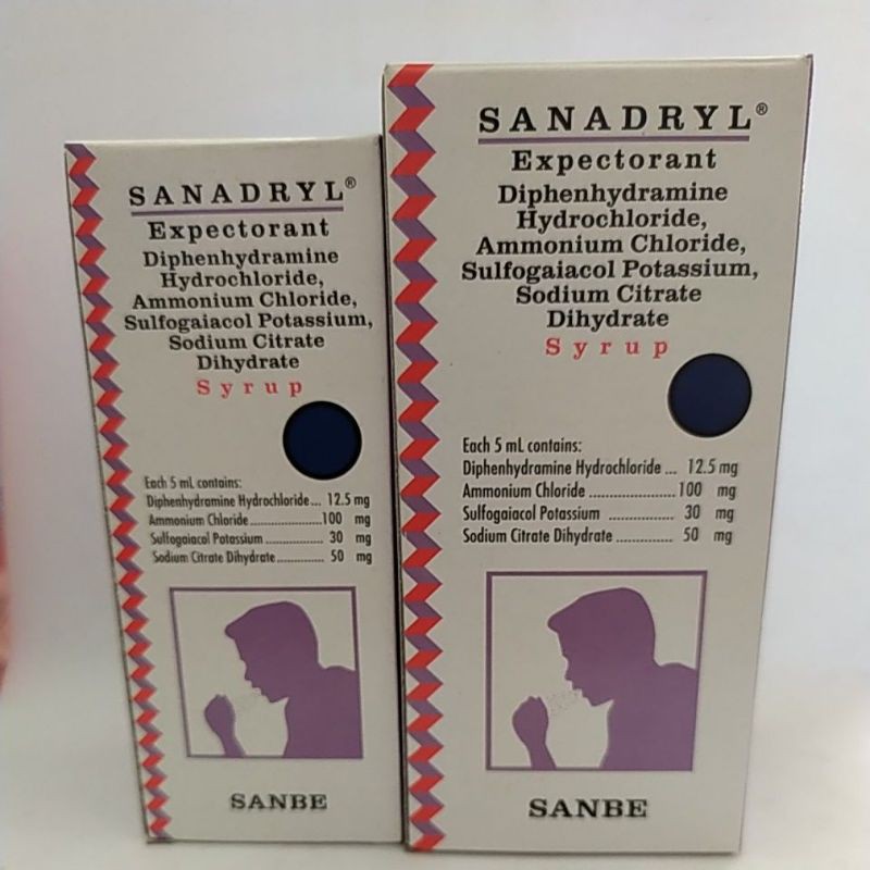 

Sanadryl Expectorant Syrup / Sirup 60 ml 120 ml