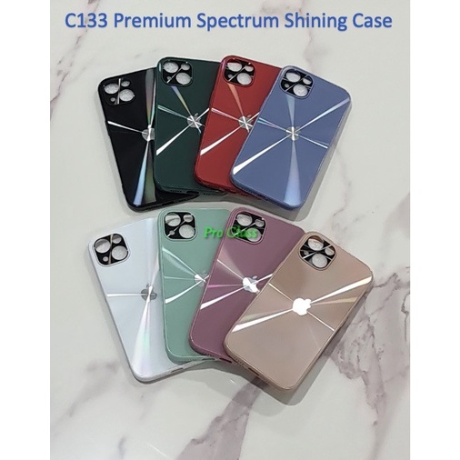 C133 Iphone 13 Mini / 13 Pro / 13 Pro Max Spectrum Shining Silicone PC Case