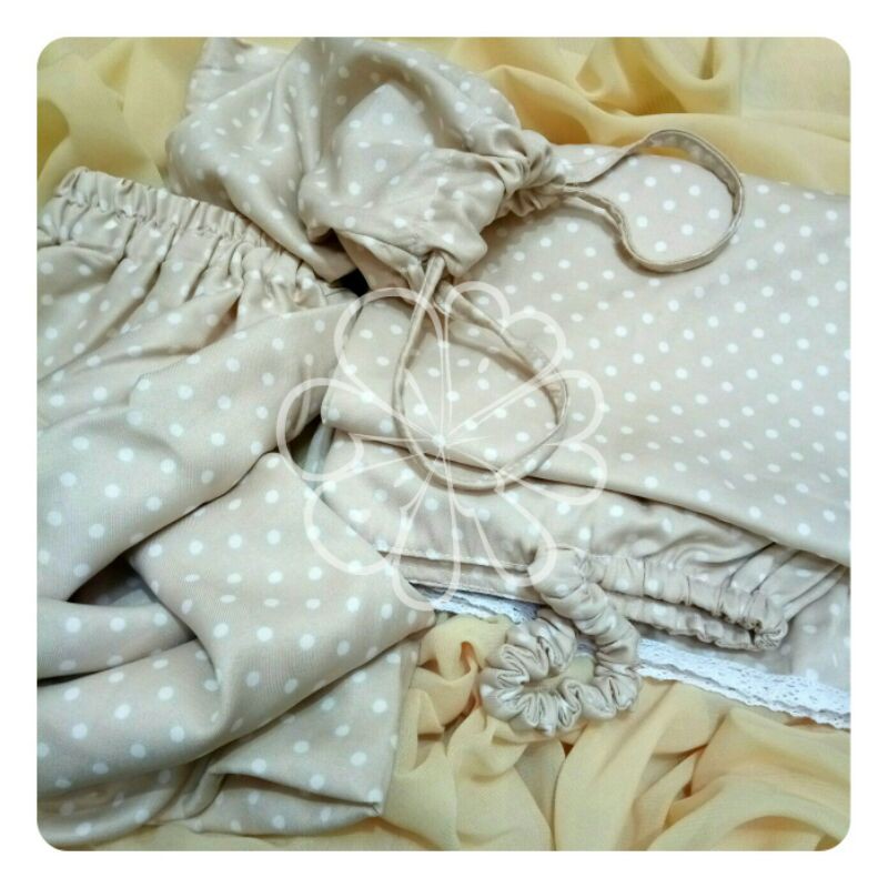 Mukena Setelan Anak Rayon Polkadot