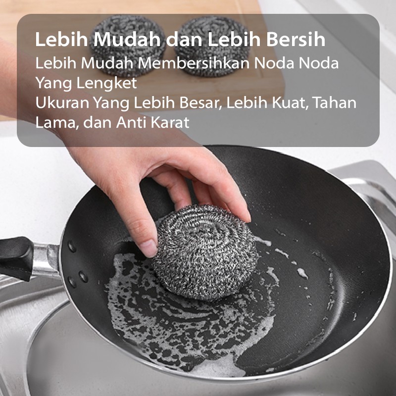 Sabut Cuci Piring Kawat Cuci Piring Bola Cuci Piring Steel Wool Stainless Steel