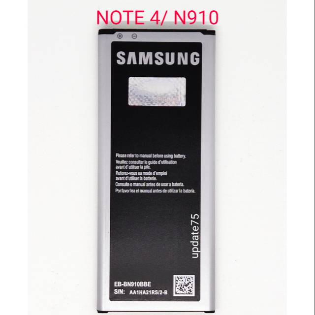 Baterai Samsung NOTE 4  N910  EB-BN910BBE original