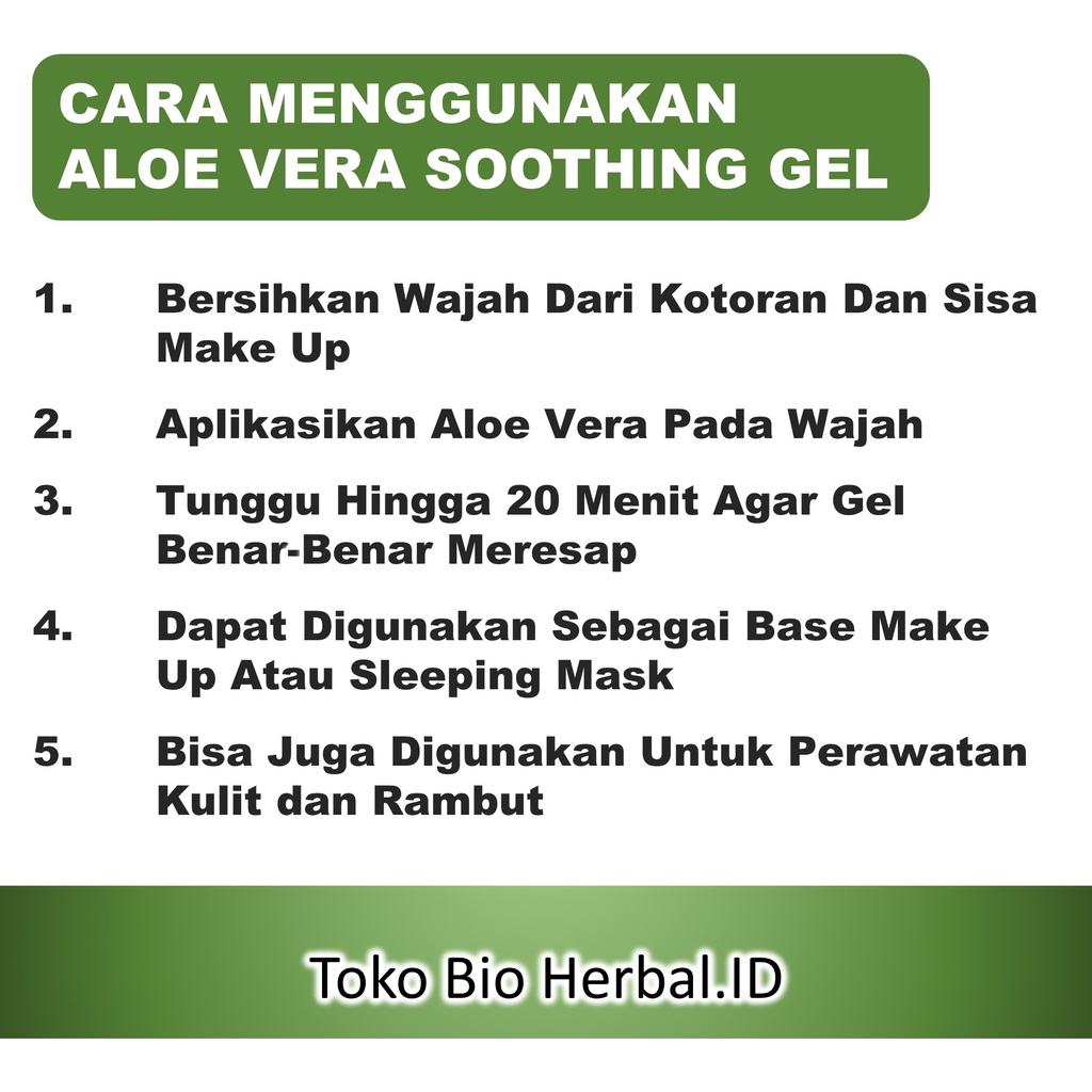 Aloe Vera Gel Lidah Buaya Pelembab Wajah Bibir Dan Kulit Kering B7Q