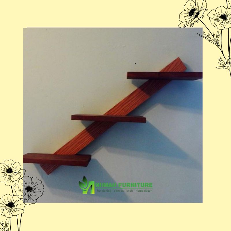 Rak Dinding Rustic / Hiasan Dinding Kayu Jati Belanda