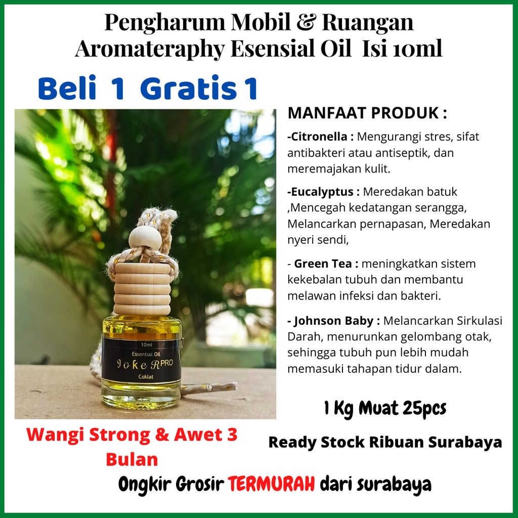 (2 PCS) PARFUM GANTUNG ESSENTIAL OIL 10ML