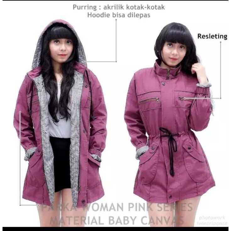 JAKET PARKA WANITA // JAKET PARKA CANVAS WANITA