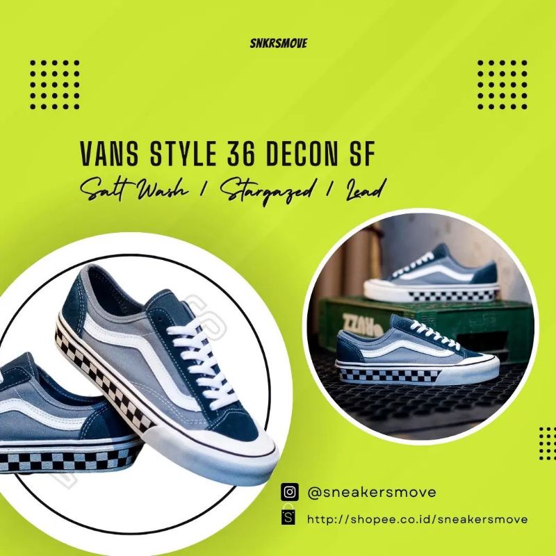 #saleenak Vans Style 36 Decon SF Checkerboard Salt Wash Stargazed Original