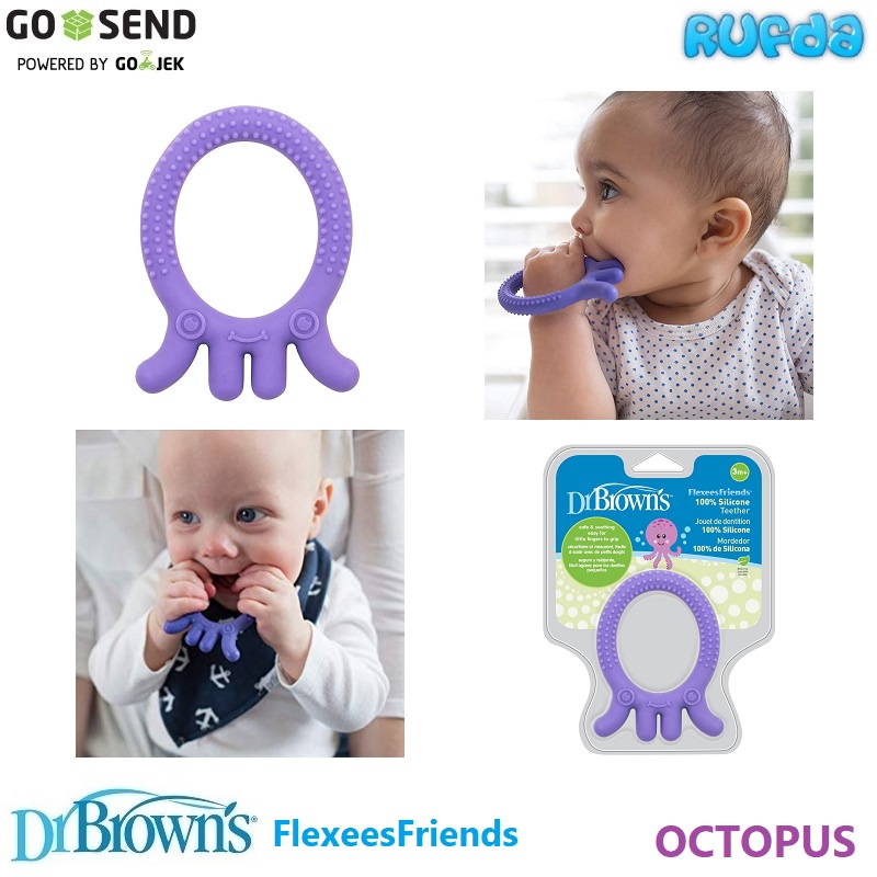 Dr Brown's Octopus Teether Mainan Gigitan Bayi Flexees DrBrowns Browns