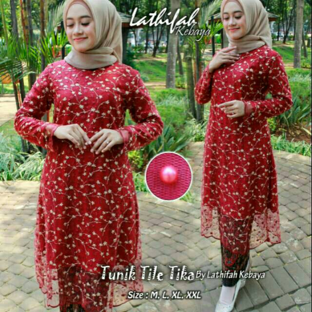 Atasan kebaya tunik tile mutiara terbaru