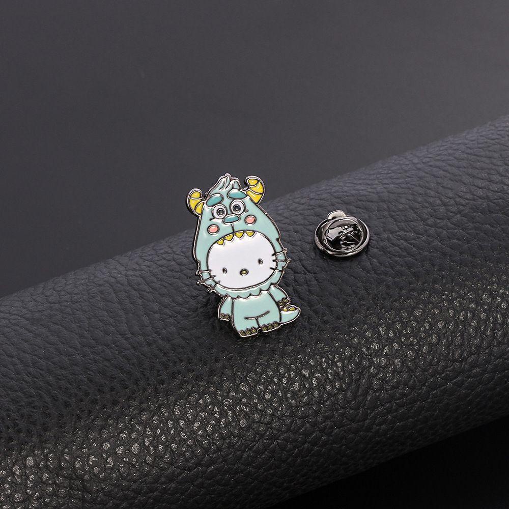 Mxbeauty Enamel Bros Pin Lucu Fashion Label Pin Ransel Dekorasi Bros Pin Kucing Bros Mike Kucing Bros