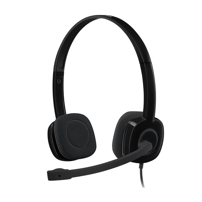 Headset Logitech H151 Black Handsfree H-151 Original Garansi Resmi