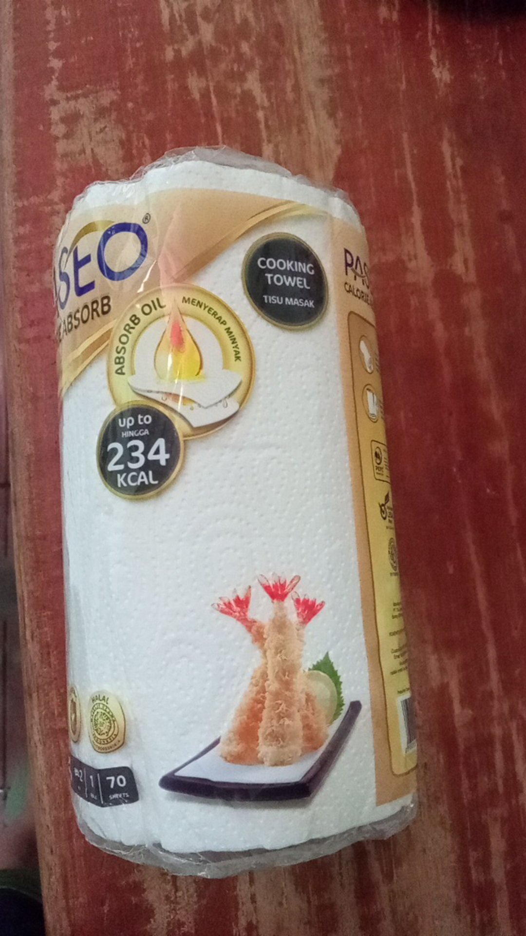 ( Tisssue Towel Dapur 1 Roll ) Tisu Paseo 70 Sheet Calorie Absorb (no.151)