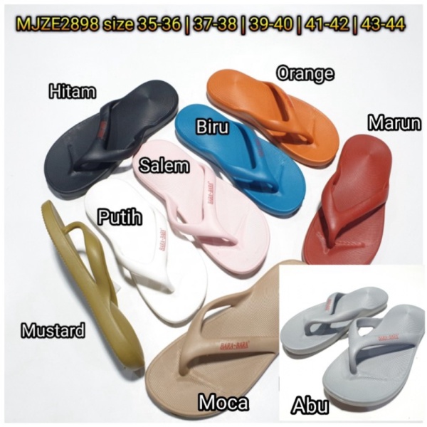 sandal jelly jepit Murah barabara MJZE2898 karet pria Promo import wanita