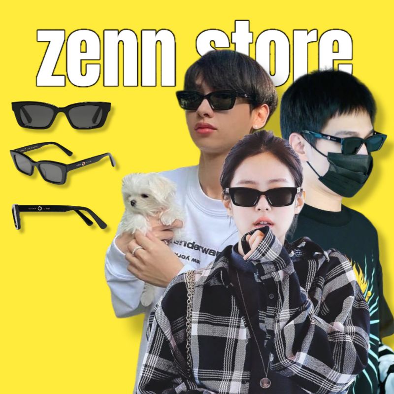 JENNIE - Kacamata Hitam Kotak Kecil / Kacamata Hitam Persegi / Kacamata Hitam Korea / Kacamata Jenni