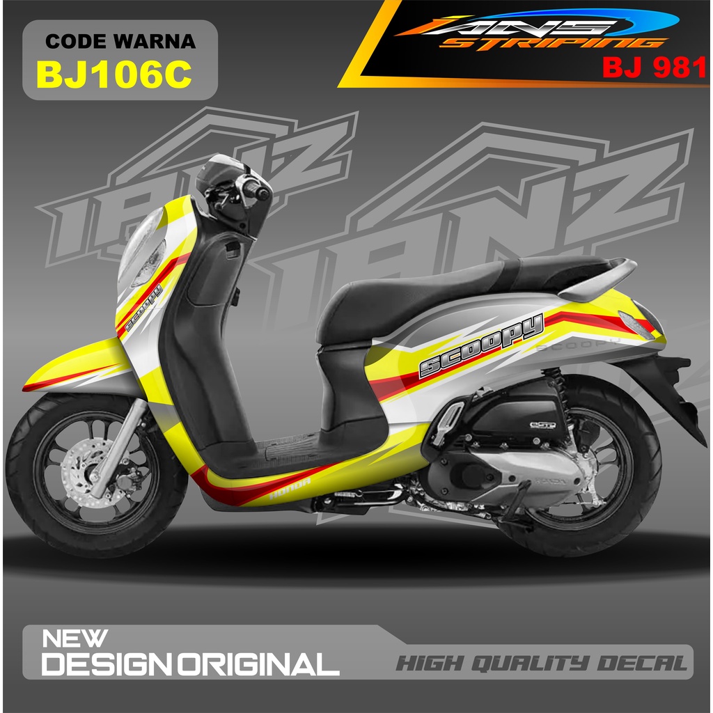 STICKER DECAL SCOOPY FULL BODY MOTOR / STICKER VARIASI SCOOPY FULL / STICKER SCOOPY