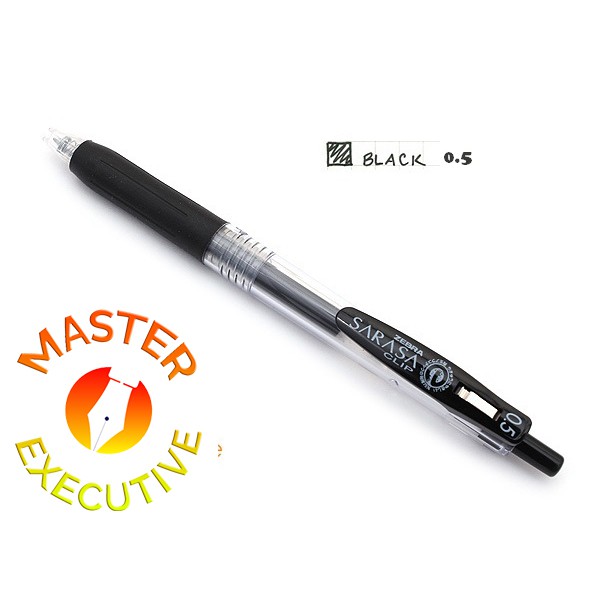 [Buah] Zebra Sarasa Clip JAPAN Black 0.5 Gel Ink Rollerball / Pulpen Jel Hitam