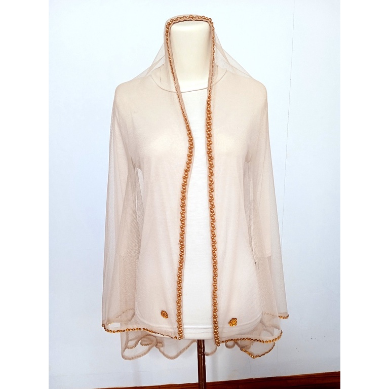 Slayer pengantin IBU BESAN COKLAT MUDA / hijab pengantin / veil pengantin / veil pengantin hijab / s